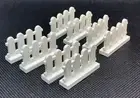 Lego WHITE PICKET Fence Garden City Town Flowers 8 Pieces