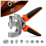 Leather Snap Fastener Tool Kit - Snap Button Kit with 40 Sets 15mm Silver Sna...