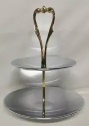 Kromex Vogue Mini Two Tier Tidbit No. 861-21 NOS Vogue Giftware MCM Vintage