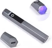 Rolabling LCD UV Light for Gel Nail Two Color Option Handheld UV Light for Gel Nails Mini UV Light Portable Nail Lamp Cordless USB Chargeable Nail Dry Tool (Grey)
