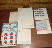 VINTAGE Republican Party Memorabilia Stationery NoteBooks Napkins Decals Vote