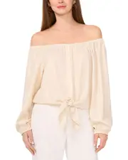Vince Camuto Off The Shoulder Tie Hem Top