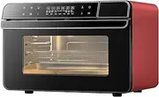 Smart Air Fryer Toaster Oven Combo, 20-in-1 Air Fry, Grill, Bake & Steam Large Capacity Digital Countertop Convection Oven with 10 Different Functions, 30 Built-in Recipes and Water Reminder…(Red)