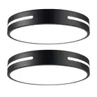 LED Ceiling Light Flush Mount 24W, Black Kitchen Light Fixture Ceiling Mount ...