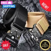 Men's Tactical Nylon Belt Army Outdoor Hunting Combat Survival High Quality