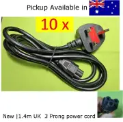 1.4m UK LAPTOP Power adapter 3 Prong 3 pin Clover C5 Cable micky mouse typeG x10