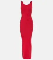 [Fforme] Fforme Davian silk-blend maxi dress AU 12 red
