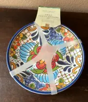 Artisan De Luxe Mosaic Print Melamine Appetizer Dessert Plates Set of 4 - 5”