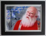 Ed Asner Signed Autograph 10x8 photo display Santa Clause Elf Film Inscription