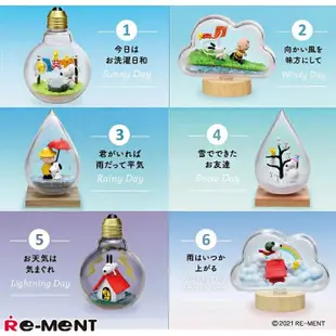 Re-MeNT 史努比 SNOOPY盒玩 瓶中世界 Weather Terrarium 盒玩 公仔 天氣盆 整盒1200