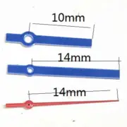 Blue and Red Square Pointed Watch Hands 14mm for Ronda 515 Quartz Movement