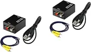 jojofuny 2pcs Digital to Analog Audio Converter Compact Optical to Stereo Adapter for Easy Installation Supports Spdif Input Signals for Home Theaters and