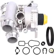 Aluminum Water Pump Kit Compatible with Audi A3 A4 A5 A6 Q3 Q5 TT A4 Allroad & VW Passat Jetta Golf CC T-iguan GTI Eos Beetle 2.0T TSI Engine，OE 1312460 06H121026DR 06H121026AF 06J121026R Set of 9