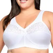 [Glamorise] Women's Full Figure MagicLift Cotton Wirefree Support Bra 1001