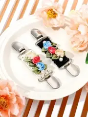 Dress Cinch Clips Cardigan Clip Scarf Clip Shirt Sweater Clips 2 Pc Black White