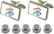 [Select Gifts] Shirt Dress Studs Kaohsiung City Taiwan Flag Cufflinks