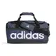 Adidas Linear Duffel S 男款 深藍色 大Logo 運動 旅遊 手提 背帶 健身包 HR5353