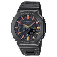 在飛比找momo購物網優惠-【CASIO 卡西歐】G-SHOCK八角金屬雙顯錶(GM-B