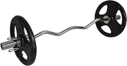 XINSPORTS Total 36kg - 120cm Olympic Curl Bar Weight Set - 30kg Weight Plates - Weight Training Exercise Workout Fitness Gym Strength