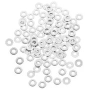 100 Pcs Stainless Steel Flat Washer Rivet Small Washers Assortment Kit