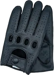 [Riparo Motorsports] Men's Reverse Stitched Touchscreen Texting Leather Driving Gloves