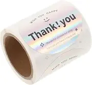 Alipis 1 Roll Thank You Stickers of Stylish Sealing Decals for Present Wrapping Self Adhesive Labels for Food Bags and Functional Packaging