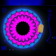 Seed Life Turntable Slipmat GLOW BLACKLIGHT 12 inch for DJ Vinyl LP