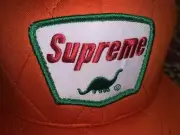 Supreme Sinclair Dino Quilted Foam FW12 Orange 6 Panel Hat Adjustable New