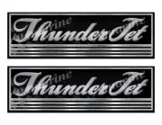 2 Thunder Jet Boat Classic Stickers. Remastered Name Plate