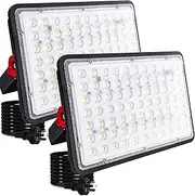 2 Pack 200W LED Outdoor Flood Light, IP66 Waterproof Plug in Flood Lights, 6500K Floodlight for Yard, Garden, Playground, Lawn, Garage, Basketball Court