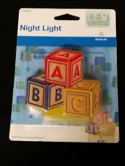 Night Light Baby Blocks " ABC " LED # 11460 New / Sealed