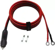 Heavy-Duty 14AWG 20A Male Plug Cigarette Lighter Adapter Power Supply Cord with