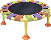 Jumping Bed - Trampoline for Kids Indoors | Metal Rebounder Jumper | Folding Safety Padded Trampoline with 165 Lbs Load-Bearing | Backboard Practice Jumping Indoor Outdoor for to
