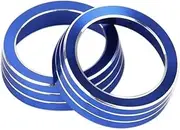 JIUYIN 2 Pcs Set Knob Ring Cover Trim,Fit For Civic, 10th 2016-2020 Aluminum Alloy AC Switch Buttons Cover Air Condition Control Dashboard Knob Ring(Blue AC Switch)