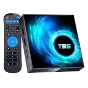 T95 Android TV Box 10.0 4GB RAM 64GB ROM, T95 Android Box 2025 Support 6K 4K ...