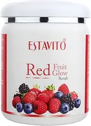 ESTAVITO Fruit Scrub with Bear berry and Grape seed Extracts for Tan Removal and instant Glow 500ml FOR ALL SKIN TYPES