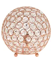 Lalia Home Elipse 8 Inch Crystal Ball Sequin Table Lamp