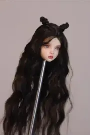 1/6 Black Curly Hair Mohair Wig Fit 12" Female Action Figure Head Sculpture Toys