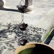 Rain Chain Aluminum Rain Catcher Chain, Rain Chime for Garden Decor, Home Villa Yard Gutters Divert Water Chains(200cm/6.5ft)