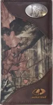 ZEP-PRO Memphis Tigers Leather & Nylon MOSSY OAK Camo Wallet TIN GIFT BOX