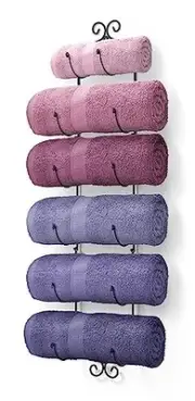 Sorbus Wall Mount Wine/Towel Rack (Holds 6 Bottles)