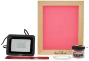 Speedball Speed Screens Screen Printing Kit Includes Ink Squeegee Frame UV Ex...