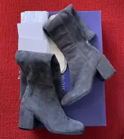 Stuart Weitzman Alljack Slate Suede Gray Knee Boots Womens Size M5.0