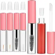 Beavorty 6 Pack Empty Mascara Tubes Wands Small Containers for Cosmetics Leakproof Travel Bottles