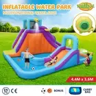 Inflatable Water Park Castle Kids Jumping Splash Pool Water Slide Bouncer 4.4m