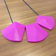 Deep Pink Silicone Beaded Necklace Sensory Jewellery Teether BPA free