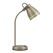 Novena Antique Brass Metal Desk Lamp