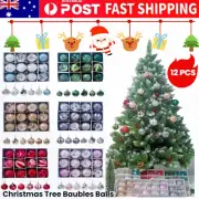 12PCS Christmas Tree Xmas Balls Decorations Baubles Party Wedding Ornament AU