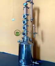 13 Gallon 50L Copper Reflux Still with 4" Copper Flute Column Turn-Key