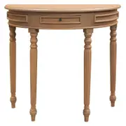 Huntley Turn Leg Half Round Sofa Table - Natural